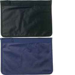 Porte-documents zippé A4 personnalisé idéal pour le bureau - Giuseppe Matières : nylon Couleurs : bleu goodies publicitaire évén