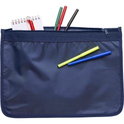 Porte-documents zippé A4 personnalisé idéal pour le bureau - Giuseppe Matières : nylon Couleurs : bleu marquage laser ultra préc