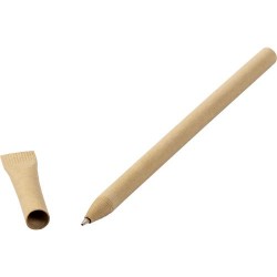 Stylo bille  en carton recyclé personnalisé Madalena Matières : carton Couleurs : blanc objet promotionnel éco-responsable