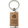 Porte-clés Personnalisé en Bois et Métal - Jennie Matières : bois Couleurs : brun goodies publicitaire événementiel