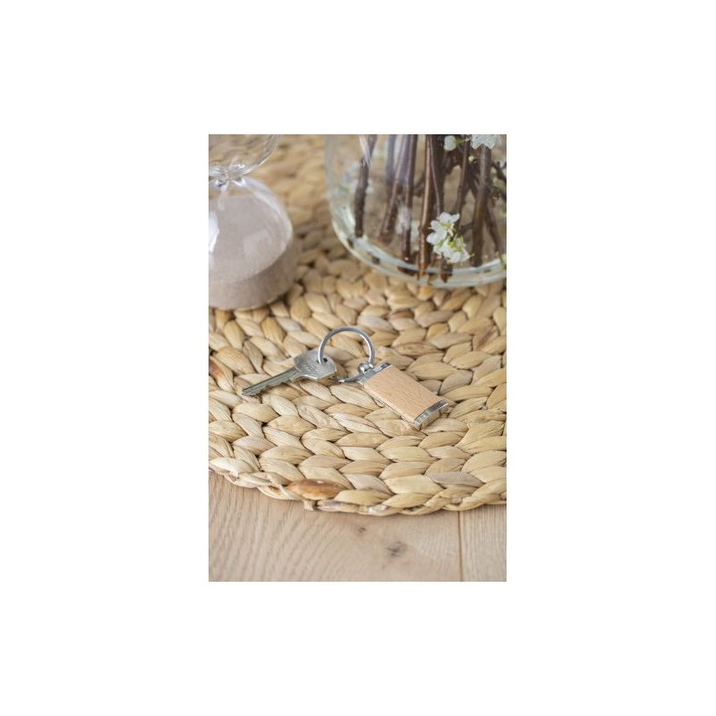 Porte-clés Personnalisé en Bois et Métal - Jennie Matières : bois Couleurs : brun impression haute définition