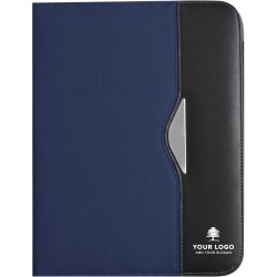 Conférencier A4 personnalisé en polyester 600D - Ivo Matières : synderme Couleurs : gris livraison express 24h 48h