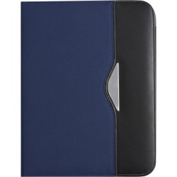 Conférencier A4 personnalisé en polyester 600D - Ivo Matières : synderme Couleurs : bleu impression haute définition