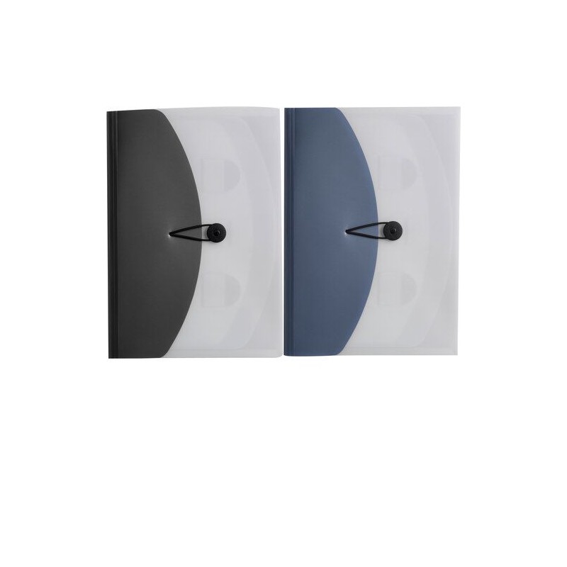 Pochette  personnalisée A4 en PP - Louise Matières : plastique Couleurs : noir cadeau entreprise pas cher