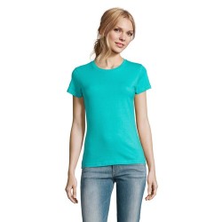 T-Shirt Femme Personnalisé 190g Confort et Style - Imperial Women Matières : coton Taille textile : M Couleurs : bleu caraïbes m