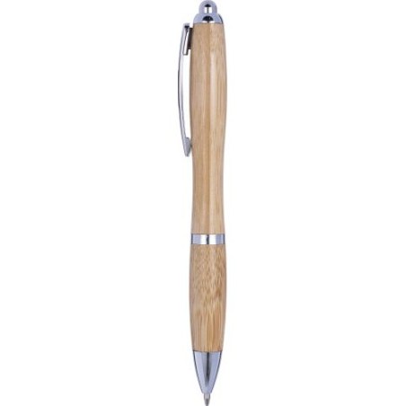 Stylo bille  en bambou personnalisé Carson Matières : bambou Couleurs : brun personnalisable avec votre logo