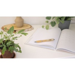 Stylo bille  en bambou personnalisé Carson Matières : bambou Couleurs : brun livraison express 24h 48h