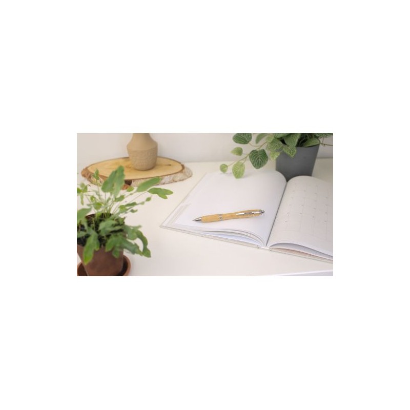 Stylo bille  en bambou personnalisé Carson Matières : bambou Couleurs : brun livraison express 24h 48h