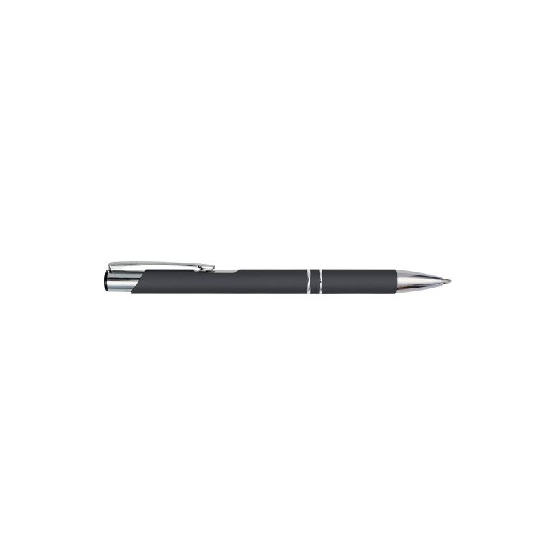 Stylo bille en métal personnalisable Yvette Matières : aluminium Couleurs : noir goodies publicitaire événementiel