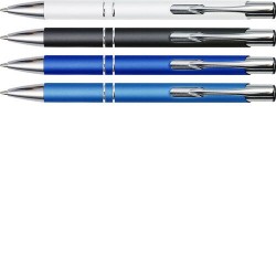 Stylo bille en métal personnalisable Yvette Matières : aluminium Couleurs : noir objet promotionnel éco-responsable