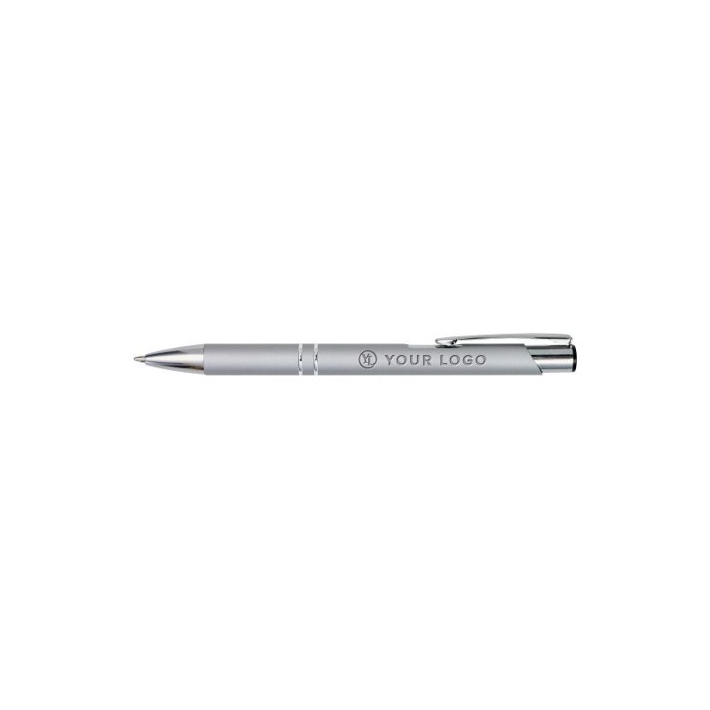 Stylo bille en métal personnalisable Yvette Matières : aluminium Couleurs : noir goodies personnalisé en stock