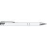 Stylo bille en métal personnalisable Yvette Matières : aluminium Couleurs : blanc impression haute définition