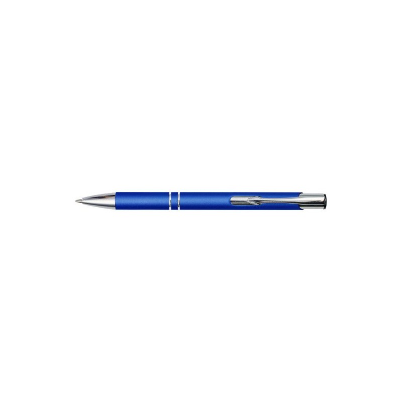 Stylo bille en métal personnalisable Yvette Matières : aluminium Couleurs : bleu cobalt cadeau entreprise pas cher