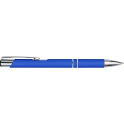 Stylo bille en métal personnalisable Yvette Matières : aluminium Couleurs : bleu cobalt marquage laser ultra précis