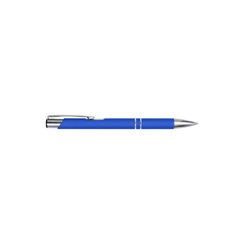 Stylo bille en métal personnalisable Yvette Matières : aluminium Couleurs : bleu cobalt marquage laser ultra précis