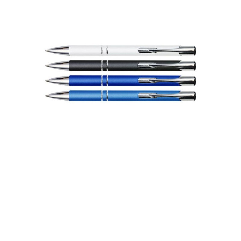 Stylo bille en métal personnalisable Yvette Matières : aluminium Couleurs : bleu cobalt livraison express 24h 48h