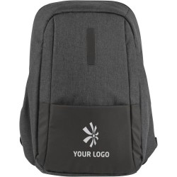 Sac à dos porte-ordinateur personnalisé en PVC Aliza Matières : PVC Couleurs : noir goodies publicitaire événementiel