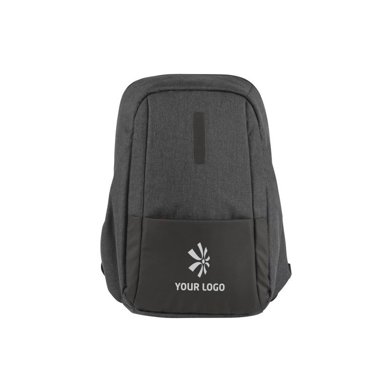 Sac à dos porte-ordinateur personnalisé en PVC Aliza Matières : PVC Couleurs : noir goodies publicitaire événementiel