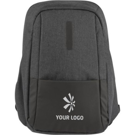 Sac à dos porte-ordinateur personnalisé en PVC Aliza Matières : PVC Couleurs : noir goodies publicitaire événementiel