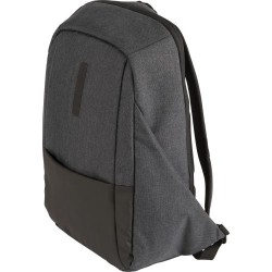 Sac à dos porte-ordinateur personnalisé en PVC Aliza Matières : PVC Couleurs : noir marquage laser ultra précis