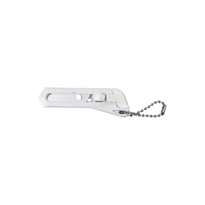 Cutter pratique en plastique personnalisé pour bureau Julien Matières : métal Couleurs : blanc