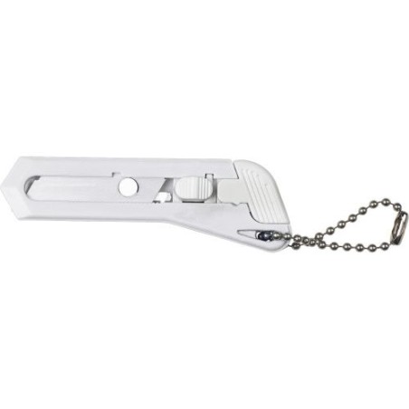 Cutter pratique en plastique personnalisé pour bureau Julien Matières : métal Couleurs : blanc