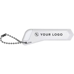 Cutter pratique en plastique personnalisé pour bureau Julien Matières : métal Couleurs : blanc cadeau entreprise pas cher