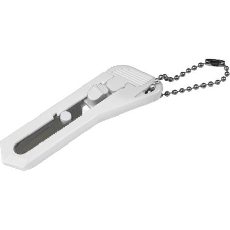 Cutter pratique en plastique personnalisé pour bureau Julien Matières : métal Couleurs : blanc livraison express 24h 48h