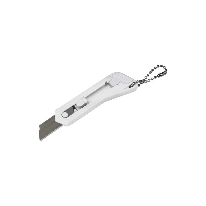 Cutter pratique en plastique personnalisé pour bureau Julien Matières : métal Couleurs : blanc objet promotionnel éco-responsabl