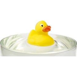 Canard ludique en PVC publicitaire - Mirta Matières : plastique Couleurs : jaune impression haute définition