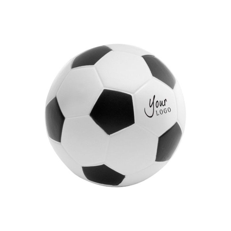 Objet anti-stress  en forme de ballon de foot Elijah Matières : plastique Couleurs : blanc cadeau entreprise pas cher