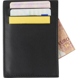 Porte-cartes RFID en cuir personnalisé Logan Matières : cuir Couleurs : noir 2