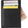 Porte-cartes RFID en cuir personnalisé Logan Matières : cuir Couleurs : noir personnalisable avec votre logo