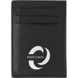 Porte-cartes RFID en cuir personnalisé Logan Matières : cuir Couleurs : noir goodies publicitaire événementiel