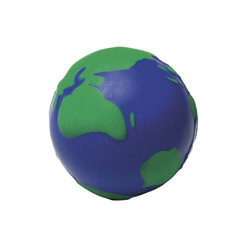 Cadeau personnalisé anti-stress globe Aila Matières : plastique Couleurs : bleu