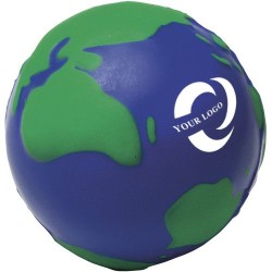 Cadeau personnalisé anti-stress globe Aila Matières : plastique Couleurs : bleu cadeau entreprise pas cher