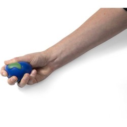 Cadeau personnalisé anti-stress globe Aila Matières : plastique Couleurs : bleu goodies publicitaire événementiel