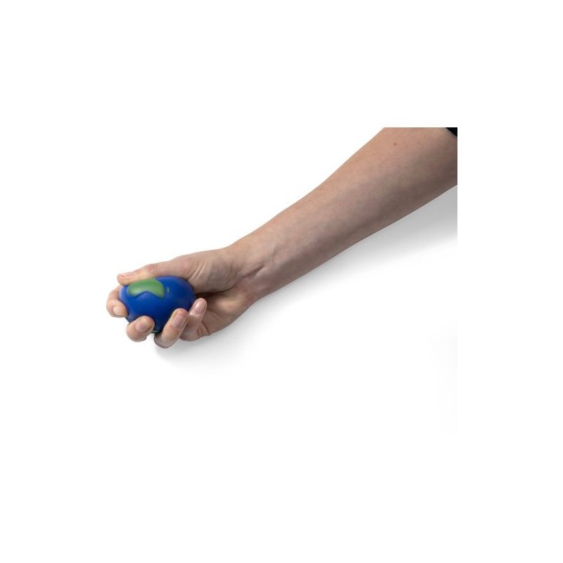 Cadeau personnalisé anti-stress globe Aila Matières : plastique Couleurs : bleu goodies publicitaire événementiel