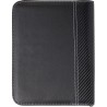 Conférencier zippé personnalisé en PU A5 Therese Matières : microfibre Couleurs : noir personnalisable avec votre logo