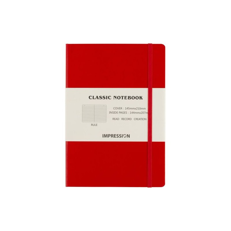 Carnet A5 Élégant de 128 pages lignées - Chanelle Matières : papier Couleurs : blanc impression logo haute qualité