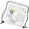 Sac à dos  en non-tissé 80 g/m² - Santino Matières : non tissé Couleurs : blanc personnalisable avec votre logo