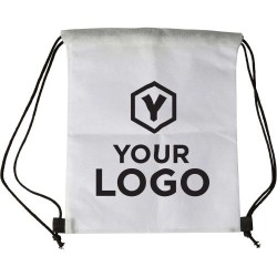 Sac à dos  en non-tissé 80 g/m² - Santino Matières : non tissé Couleurs : blanc goodies publicitaire événementiel