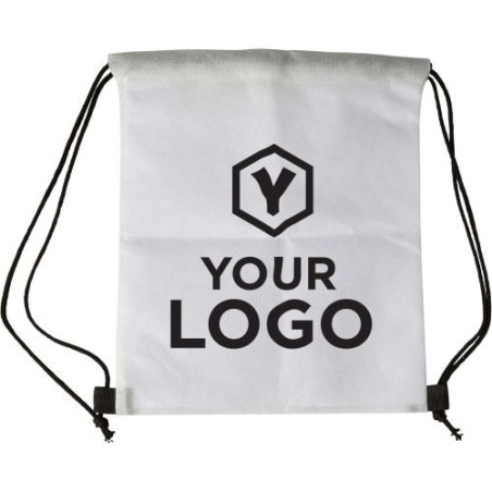 Sac à dos  en non-tissé 80 g/m² - Santino Matières : non tissé Couleurs : blanc goodies publicitaire événementiel