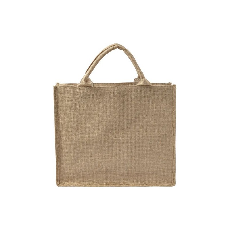Sac shopping personnalisable en toile de jute - Ridley Matières : jute Couleurs : brun
