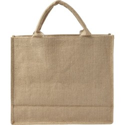 Sac shopping personnalisable en toile de jute - Ridley Matières : jute Couleurs : brun 2