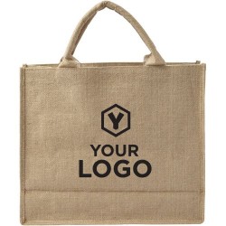 Sac shopping personnalisable en toile de jute - Ridley Matières : jute Couleurs : brun cadeau entreprise pas cher