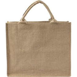 Sac shopping personnalisable en toile de jute - Ridley Matières : jute Couleurs : brun goodies publicitaire événementiel