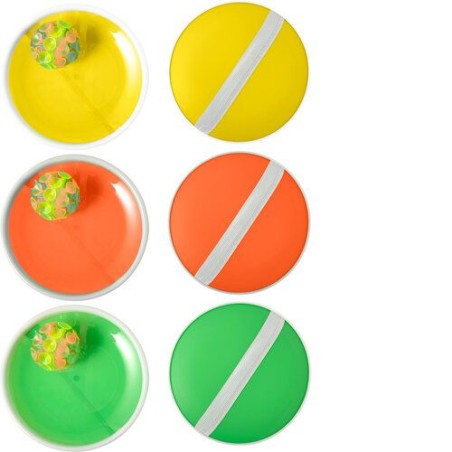 Set de 2 Raquettes Personnalisées Lottie Matières : polypropylène (PP) Couleurs : jaune goodies publicitaire événementiel
