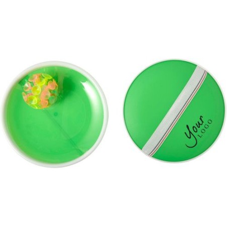 Set de 2 Raquettes Personnalisées Lottie Matières : polypropylène (PP) Couleurs : jaune goodies entreprise design