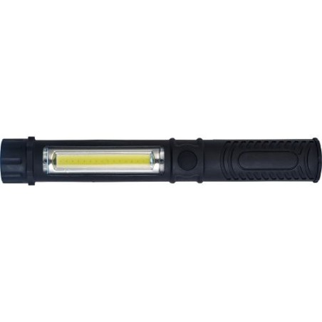 Torche LED COB Personnalisée en ABS - Dimitri Matières : plastique Couleurs : noir marquage laser ultra précis